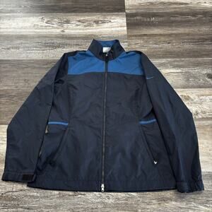 Nike Golf Blue Womens S Full‎ Zip Mini Swoosh Performance Windbreaker Jacket